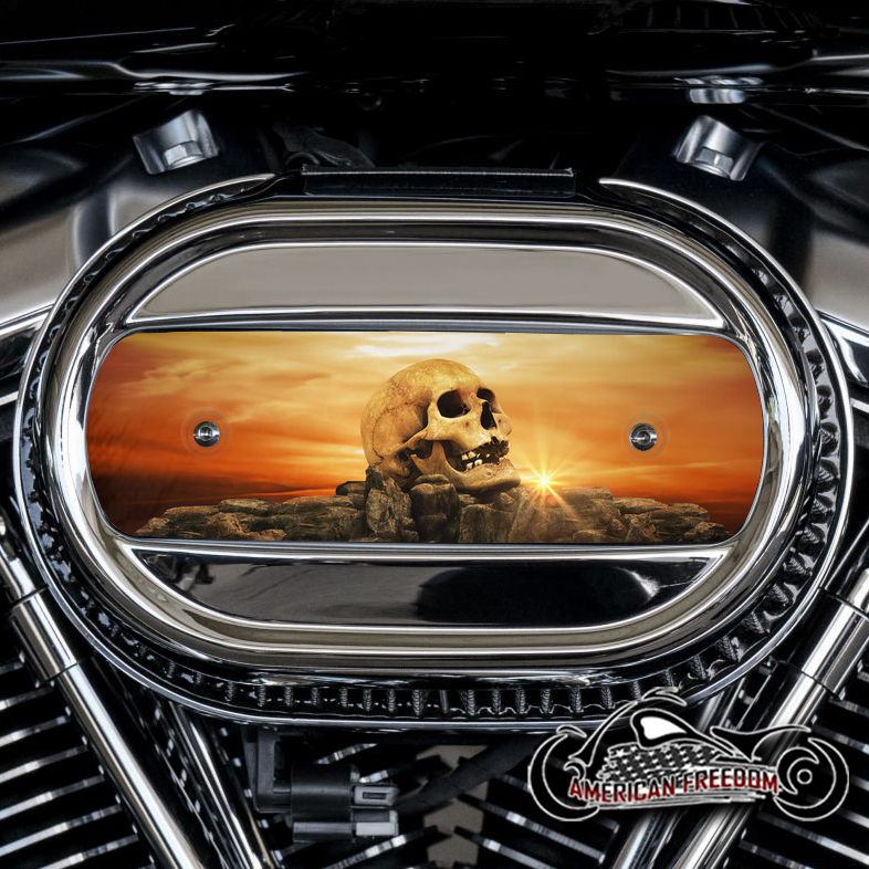 Harley Davidson M8 Ventilator Insert - Sunset Skull